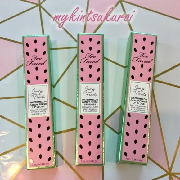 Too Faced Juicy Fruits Watermelon Lip Gloss ~ A Melon Reasons - Picture 5 of 6